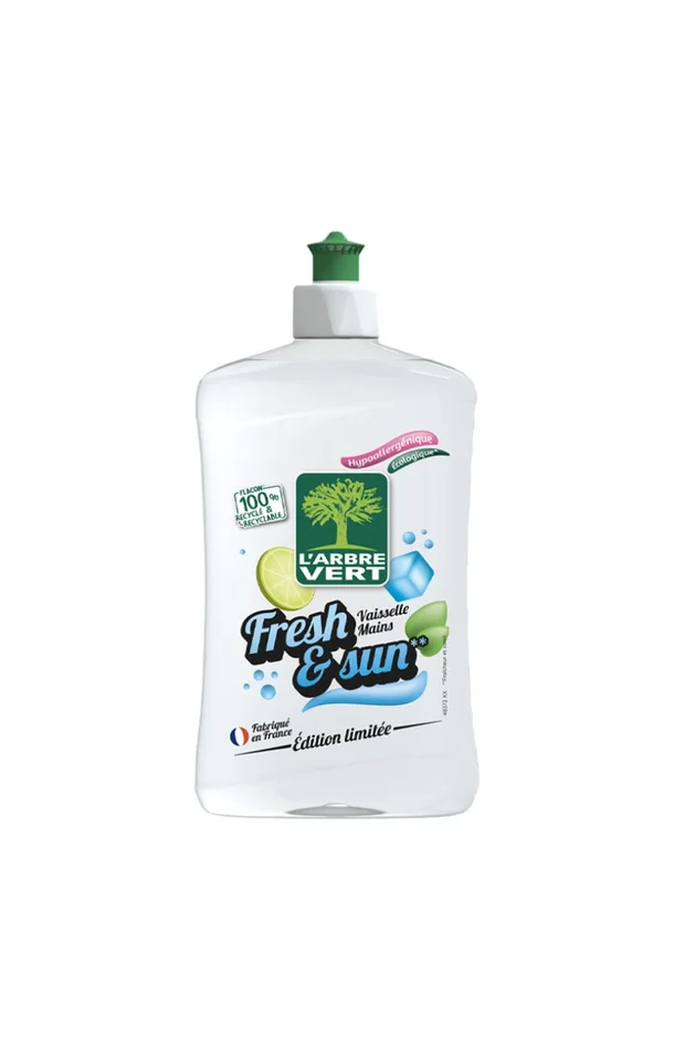Liquides vaisselle mains – Fresh & Sun – 12 x 500 ml