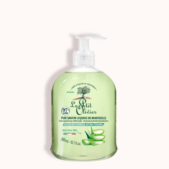 Lot de 12 – Pur Savon Liquide de Marseille – Parfum Aloe Vera