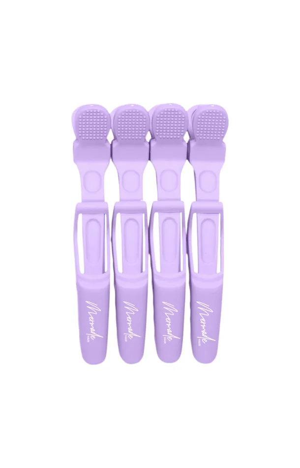 Lot de 4 pinces crocodile cheveux – Lilas