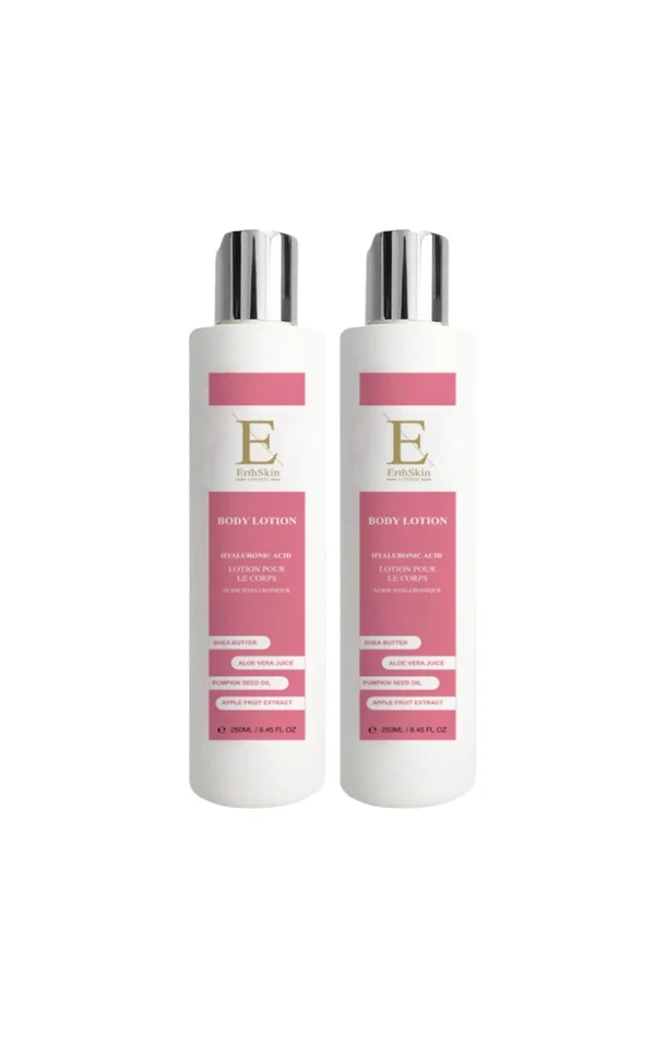 Lotions hydratantes – Vanille – Acide hyaluronique – Corps – 2 x 250 ml