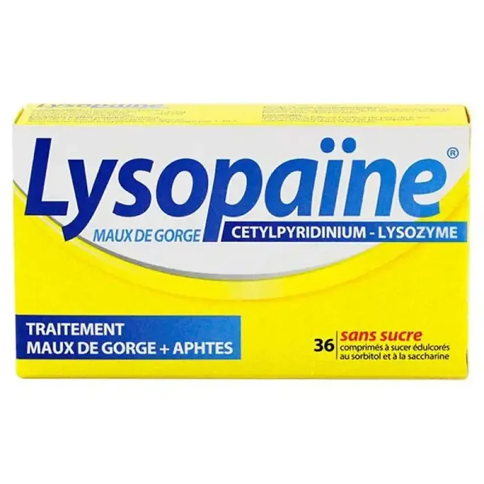 Lysopaine Cethyl Menthe Sans Sucre 18×2