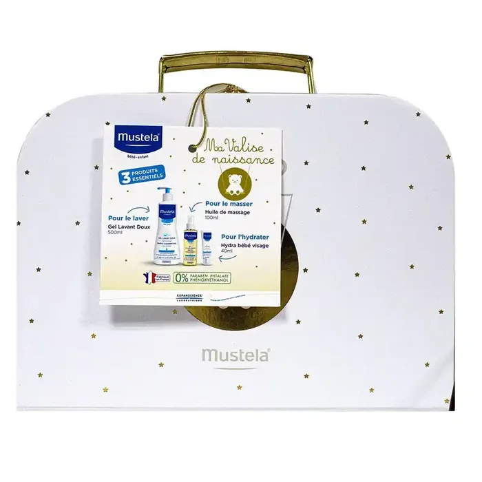Ma valise de naissance dorée 3 produits