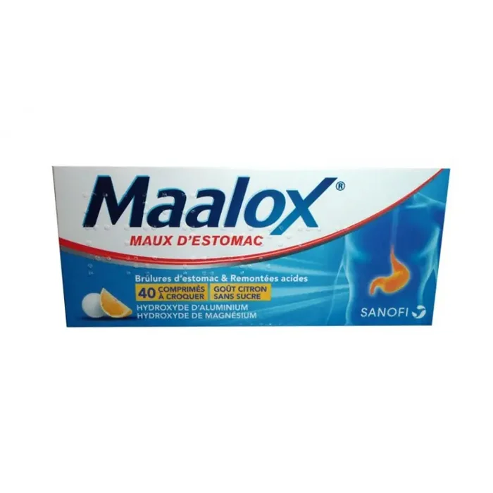 MAALOX MAUX D‘ESTOMAC CITRON COMPRIMES A CROQUER SANOFI