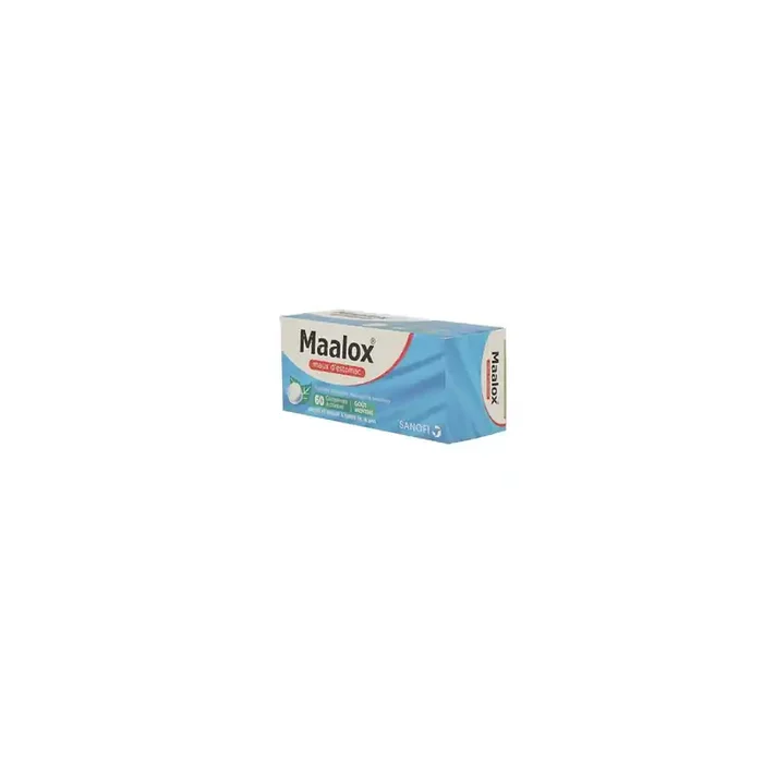 MAALOX MAUX D‘ESTOMAC MENTHE 60 COMPRIMES A CROQUER SANOFI