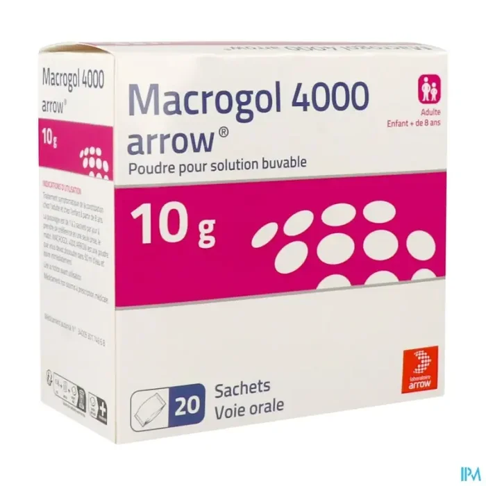 Macrogol 4000 arrow 10g poudre pour solution buvable sachet 20