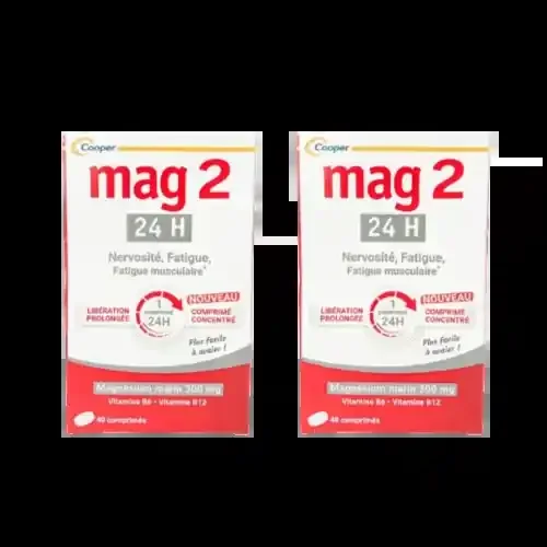 MAG 2 24H Libération Prolongée – Lot de 2×40 Comprimés