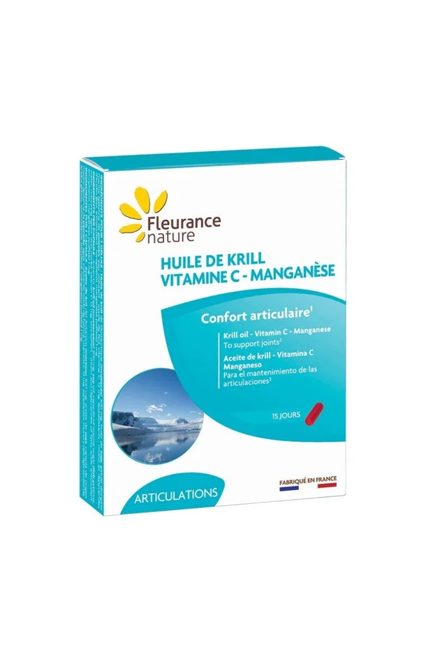 Maintien des articulations – Krill, vitamine C & manganèse – 15 jours