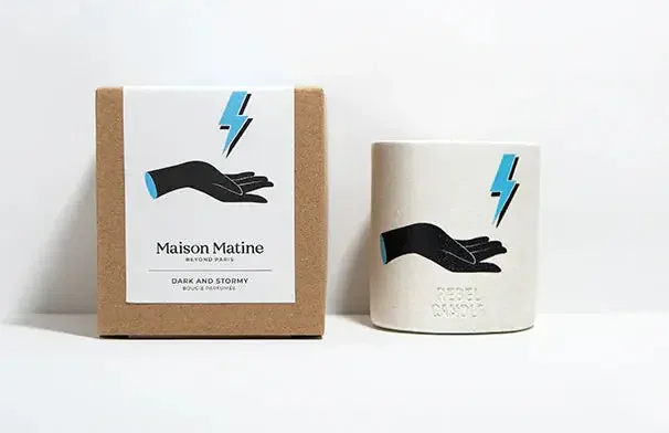 Maison Matine bougie parfumée dark and stormy 160g