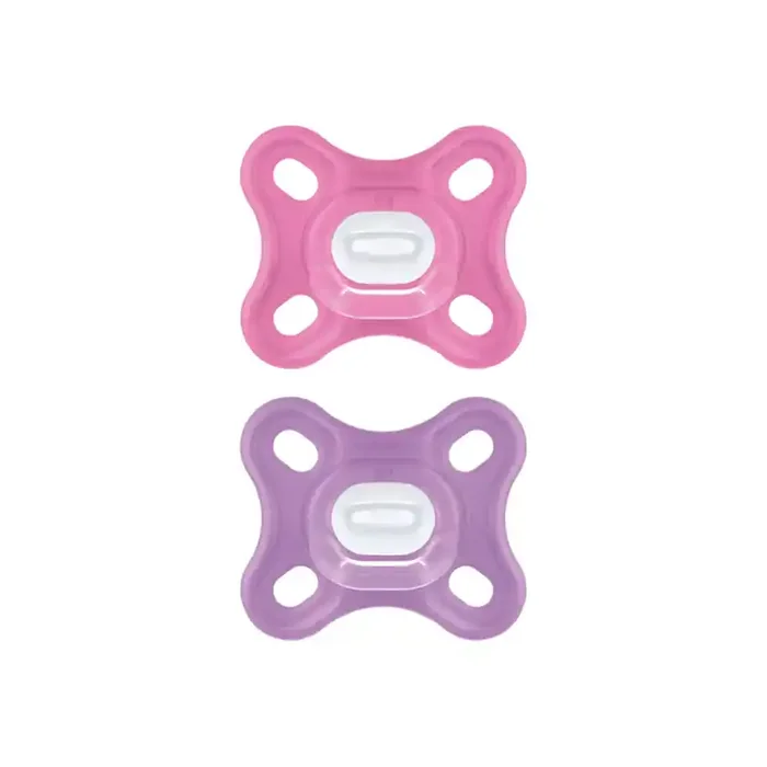 Mam comfort lot de 2 sucettes en silicone +0 mois rose