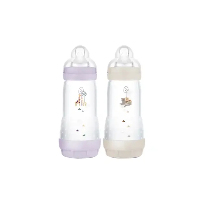 MAM Easy Start 2 biberons anti-colique 4mois+ lilas-sable 320ml