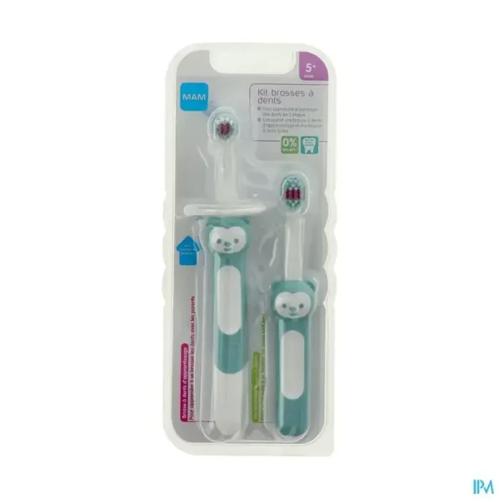 Mam kit brosse à dents brosse d apprentissage + brosse premieres dents
