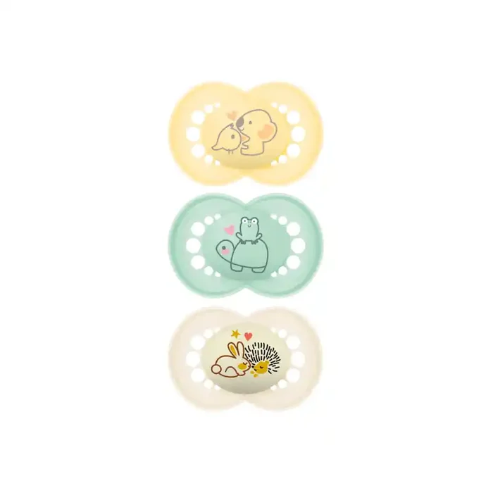 MAM Original 3 sucettes silicone +18 mois, beige