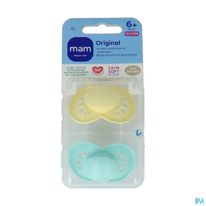 Mam sucette original tendance +6m silicone x2