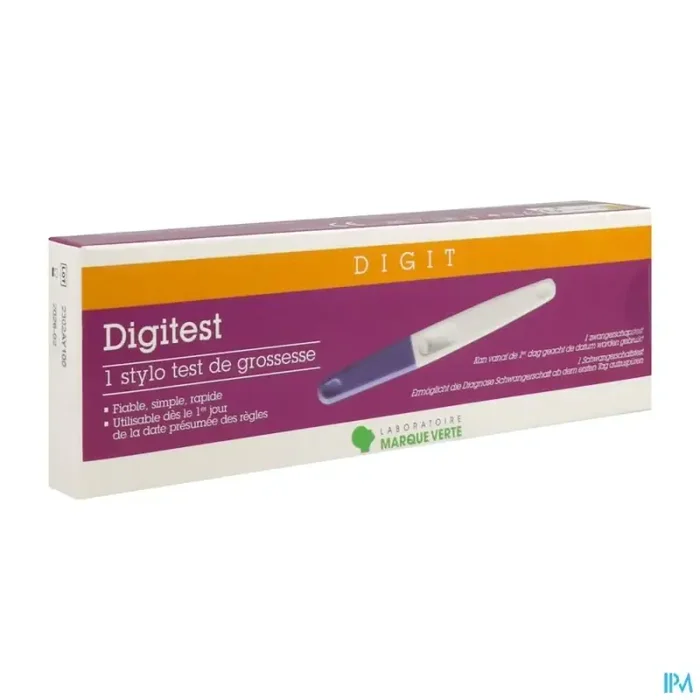 Marque verte test de grossesse Digitest