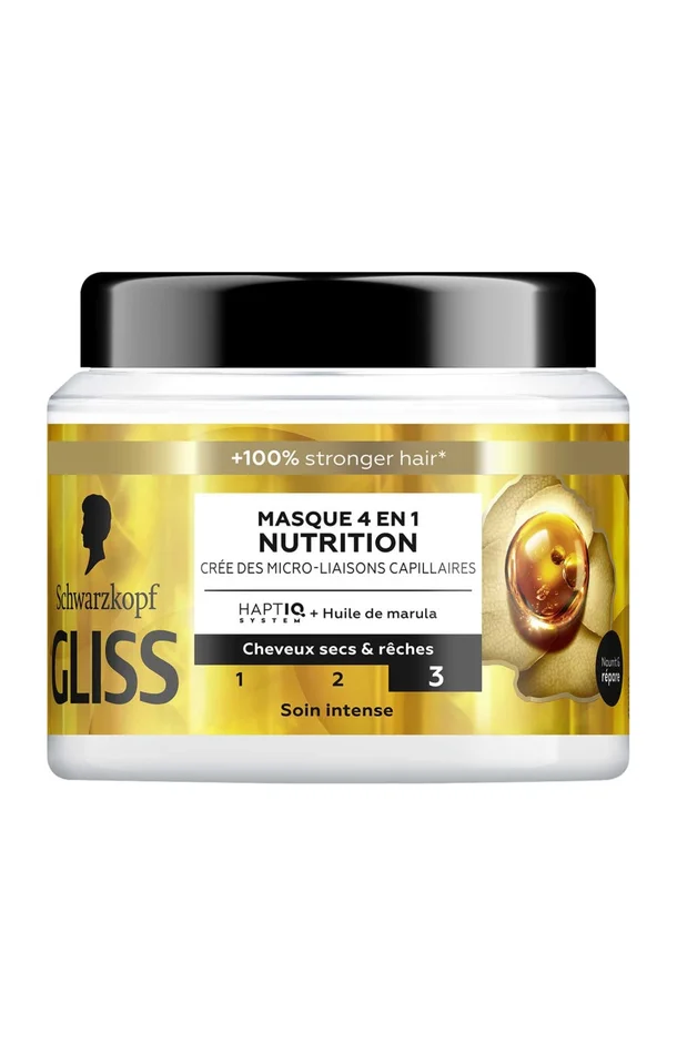Masque 4-en-1 naturel – Nutrition – Cheveux secs & rêches – 400 ml