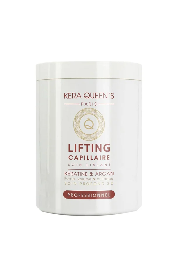 Masque lifting capillaire force, volume & brillance – Kératine & argan – Cheveux abîmés
