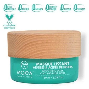 Masque lissant – Argiles et acides de fruits – Peaux mixtes à grasses