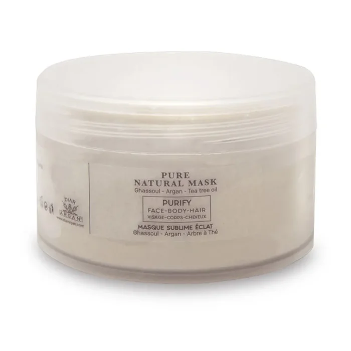 MASQUE NATUREL pure huile d'argan et ghassoul 200 ml