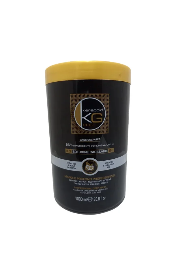 Masque nourrissant – Botoxine – Kératine & huile de coco – Cheveux secs, ternes & frisés – 1 L
