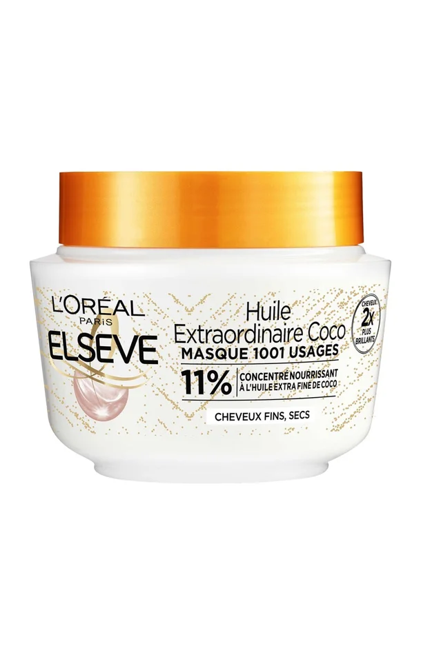 Masque nourrissant – Huile de coco – Cheveux fins & secs – 250 ml