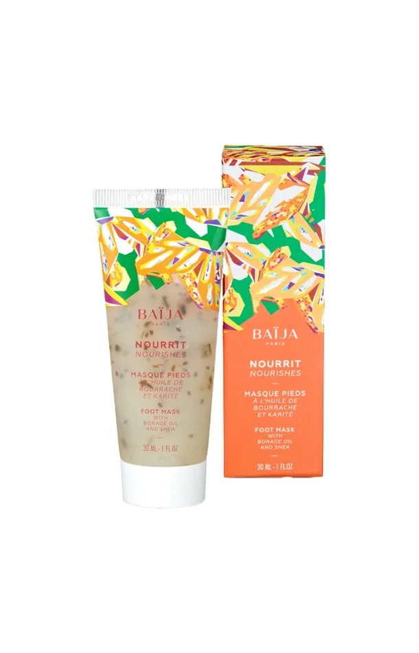 Masque pieds nourrissant – Huile de bourrache & beurre de karité – 30 ml