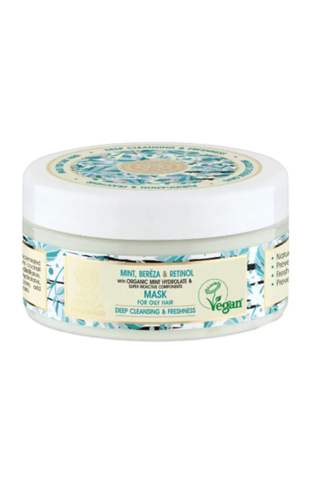 Masque regénérant – Menthe & bouleau – Super Siberica – Cheveux gras – 300 ml