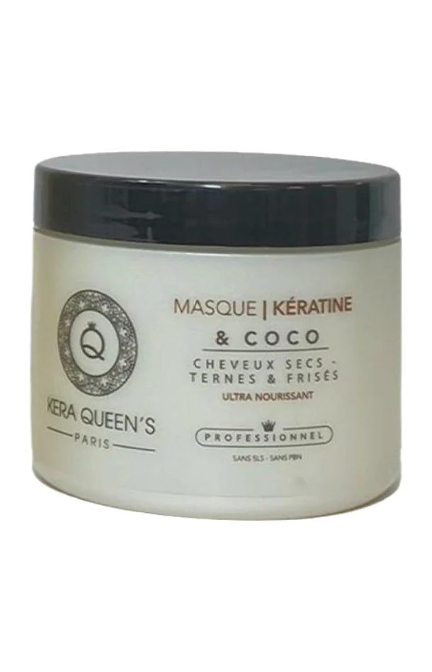 Masque ultra-nourrissant – Kératine & coco – Cheveux ternes, secs & frisés – 500 ml
