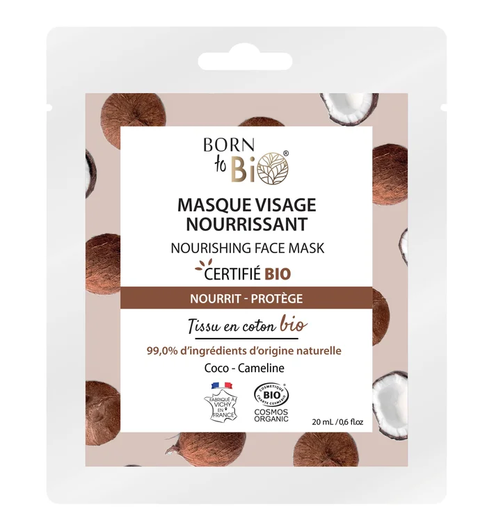 Masque visage Nourrissant en coton – certifié Bio