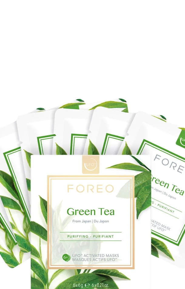 Masques actifs purifiants UFO™ – Thé vert – Peaux mixtes à grasses – 6 unités