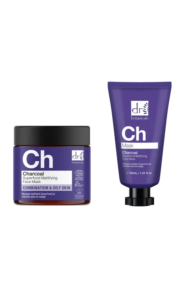 Masques matifiants – Charbon – Peaux grasses – 2 produits