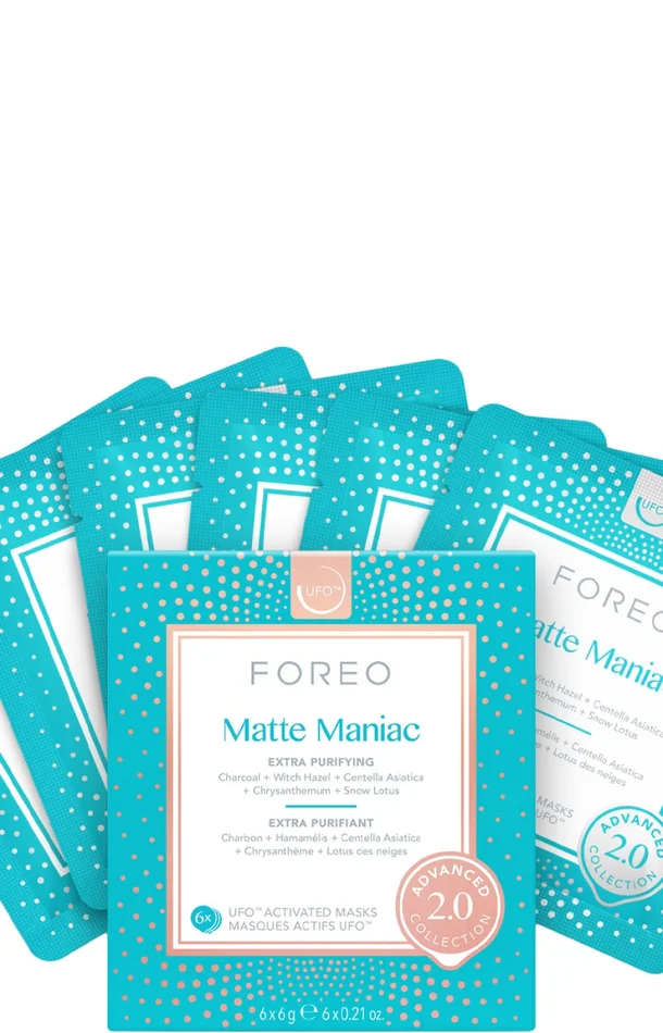 Masques matifiants UFO – Matte Maniac – Peaux grasses à tendance acnéique – 6 unités