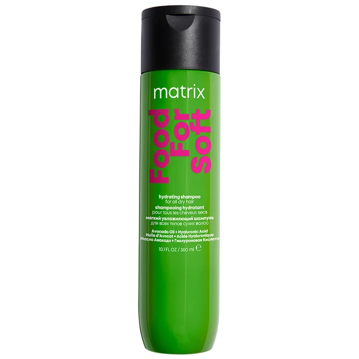 Matrix Food For Soft Shampooing Hydratant à l'Huile d'Avocat et à l'Acide Hyaluronique pour Cheveux Secs 300 ml