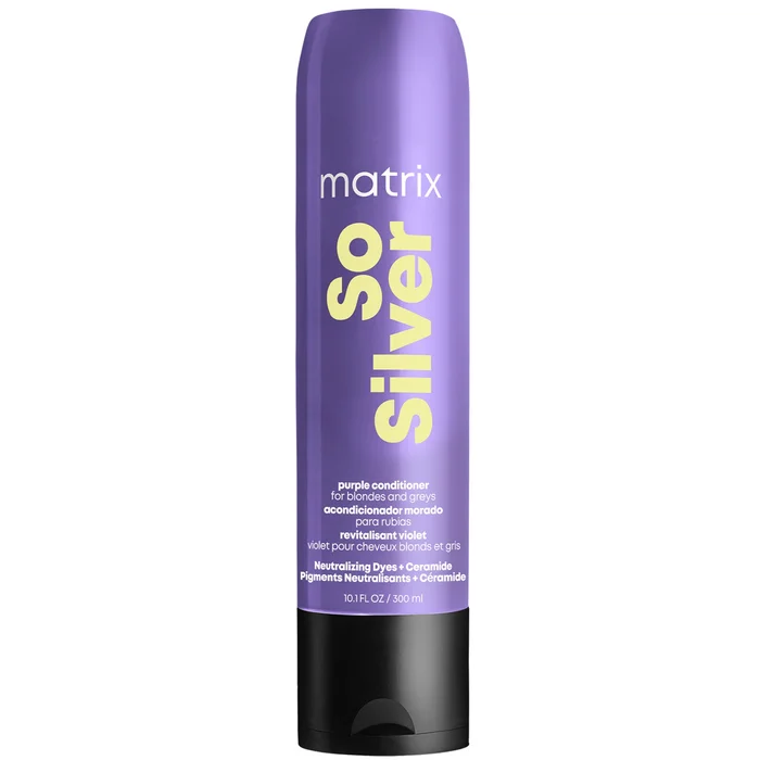 Matrix So Silver Revitalisant Pigmenté Violet pour Cheveux Blonds et Gris 300 ml