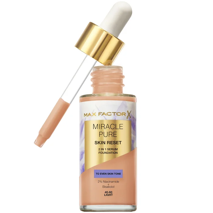 Max Factor Miracle Pure Skin Revival Base Sérum Teintée 30 ml (Différentes teintes disponibles)