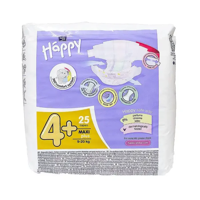 Maxi plus 25 couches 9-20kg taille 4+