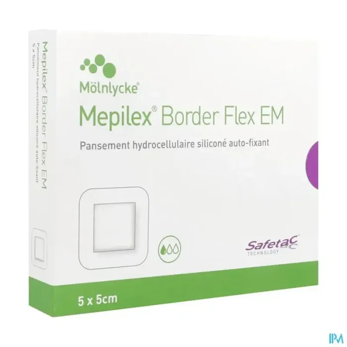 Mepilex border flex em pansement 5cm x 5cm 10