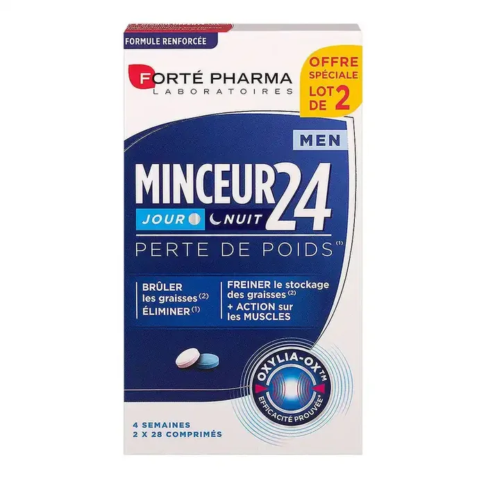 Minceur 24 jour & nuit Men 2×28 comprimés