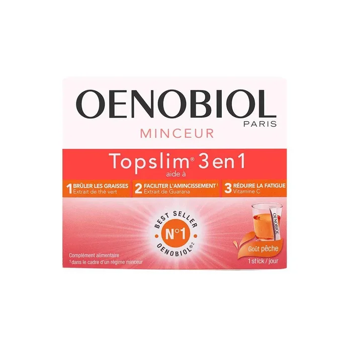 Minceur Topslim 3 en 1 goût pêche 14 sticks