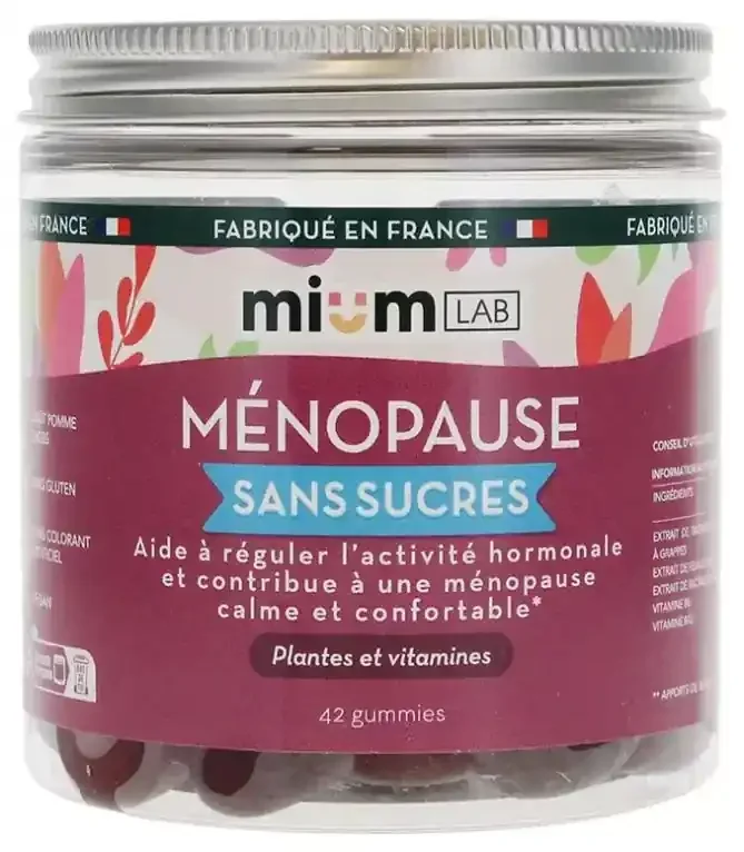 Mium Lab Ménopause Sans Sucres Plantes et Vitamines 42 Gummies