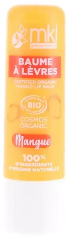 Mkl Green Nature Baume à Lèvres Bio 4 g – 100% Naturel – Goût Mangue