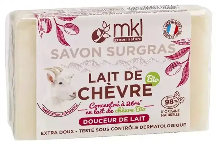 Mkl Green Nature Savon au Lait de Chèvre Bio 100 g Douceur de Lait