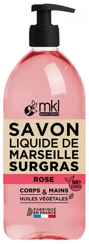 Mkl Green Nature Savon Liquide de Marseille « rose de Damas » 1 Litre