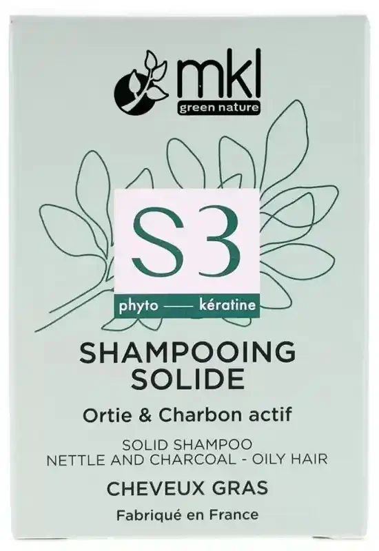 Mkl Green Nature Shamp Solide Cheveux Gras 65Grs – Orties et Charbon