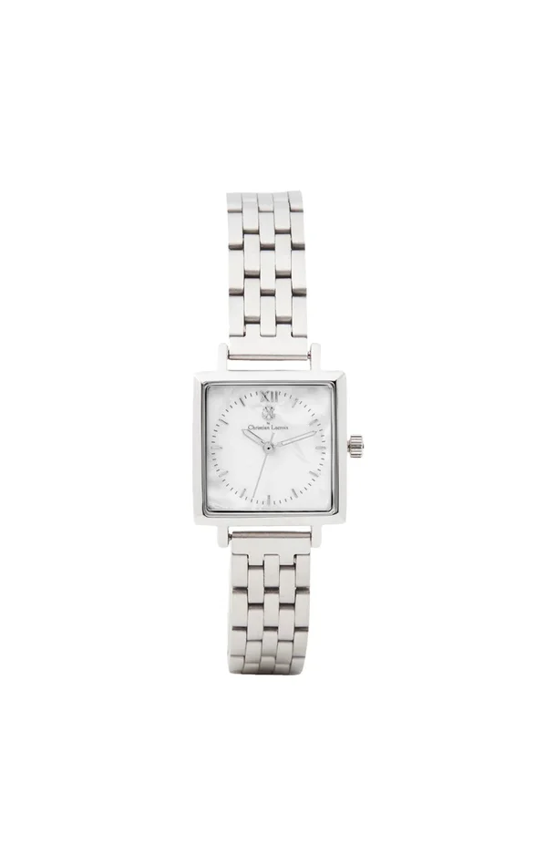 Montre à quartz – Acier – Argenté & blanc
