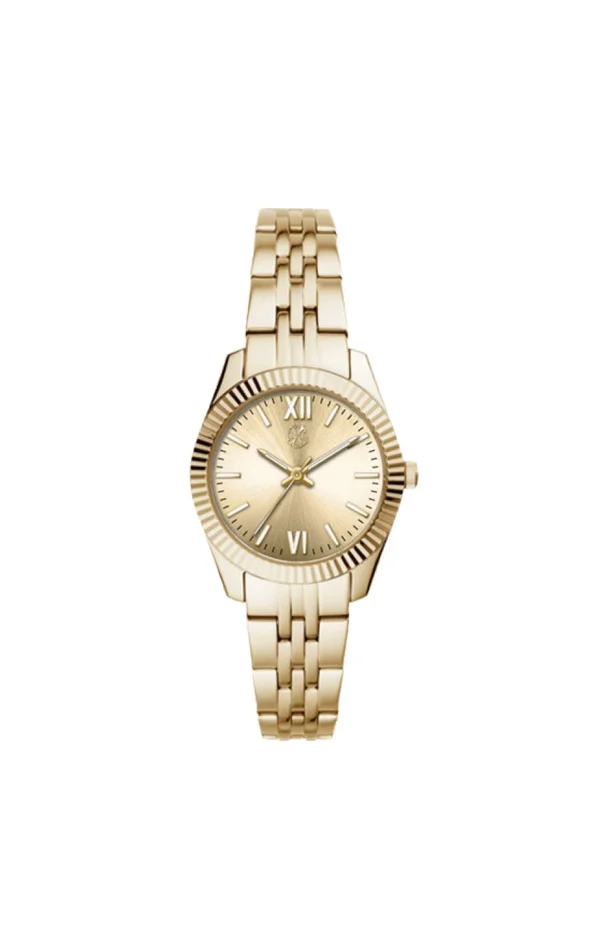 Montre à quartz – Acier – Argenté & doré