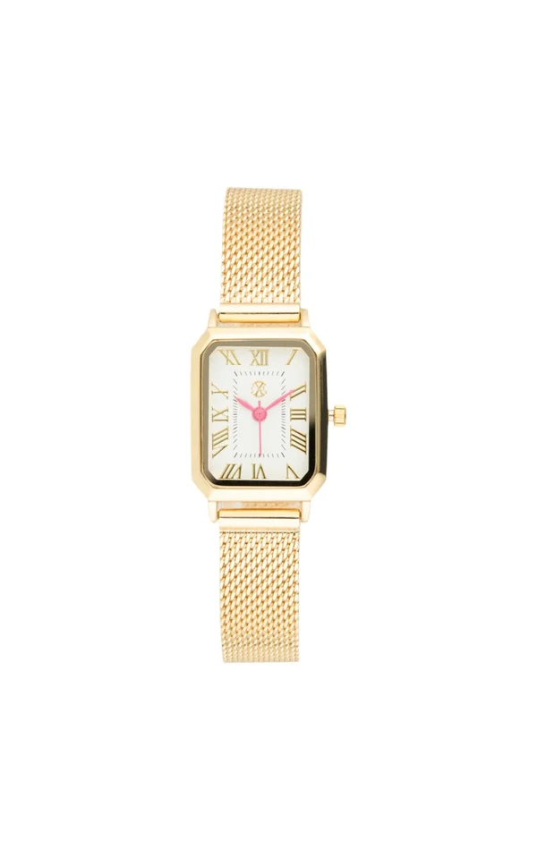 Montre à quartz – Acier inoxydable – Doré & blanc