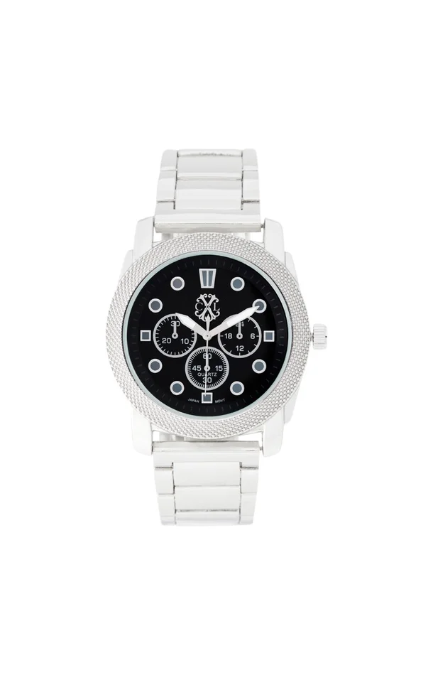 Montre à quartz – Alliage argenté – Homme