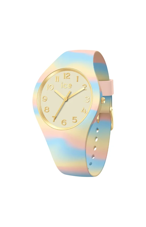 Montre à quartz – ICE tie & dye – Small – Pastel Blue