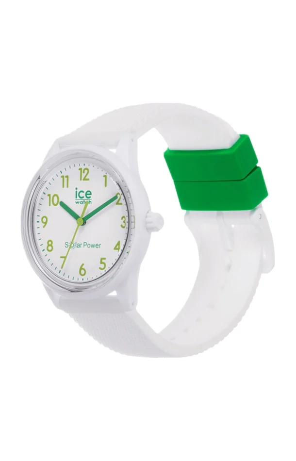 Montre solaire en silicone – ICE Solar Power – Nature Numbers – Small – Blanc