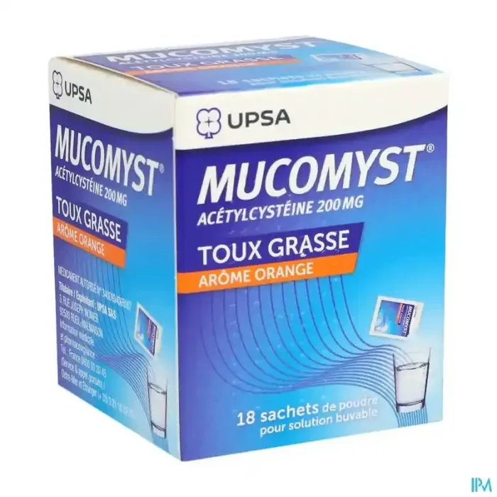 Mucomyst 200mg poudre orale sachet 18